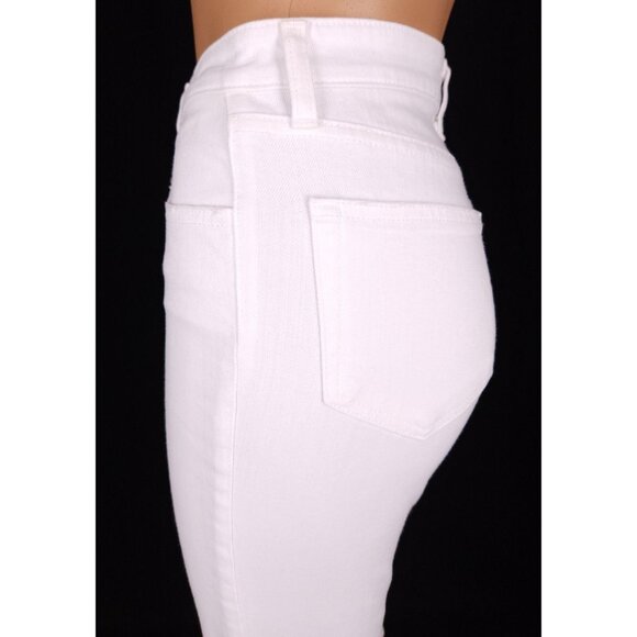 L'AGENCE High Line Jeans Size 25 Womens Blanc Destruct $435 - Picture 6 of 13